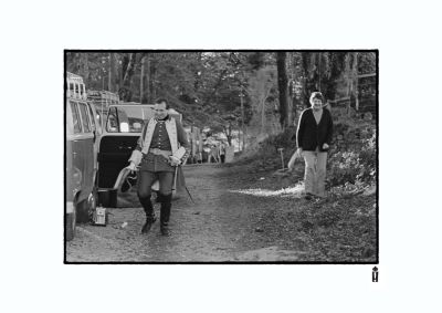 Leonard Rossiter on the way to makeup by norrie maclaren