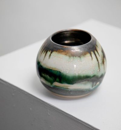 sea urchin moon jar III by pam matthews