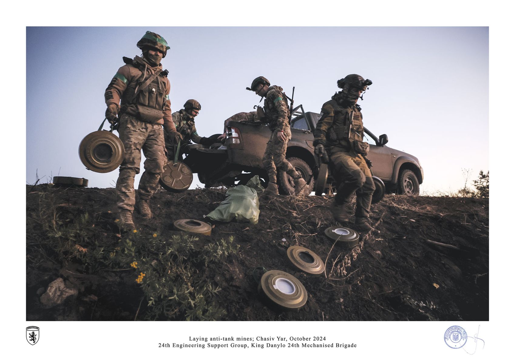 Laying anti-tank mines; Chasiv Yar, October 2024 by ivan petrychak