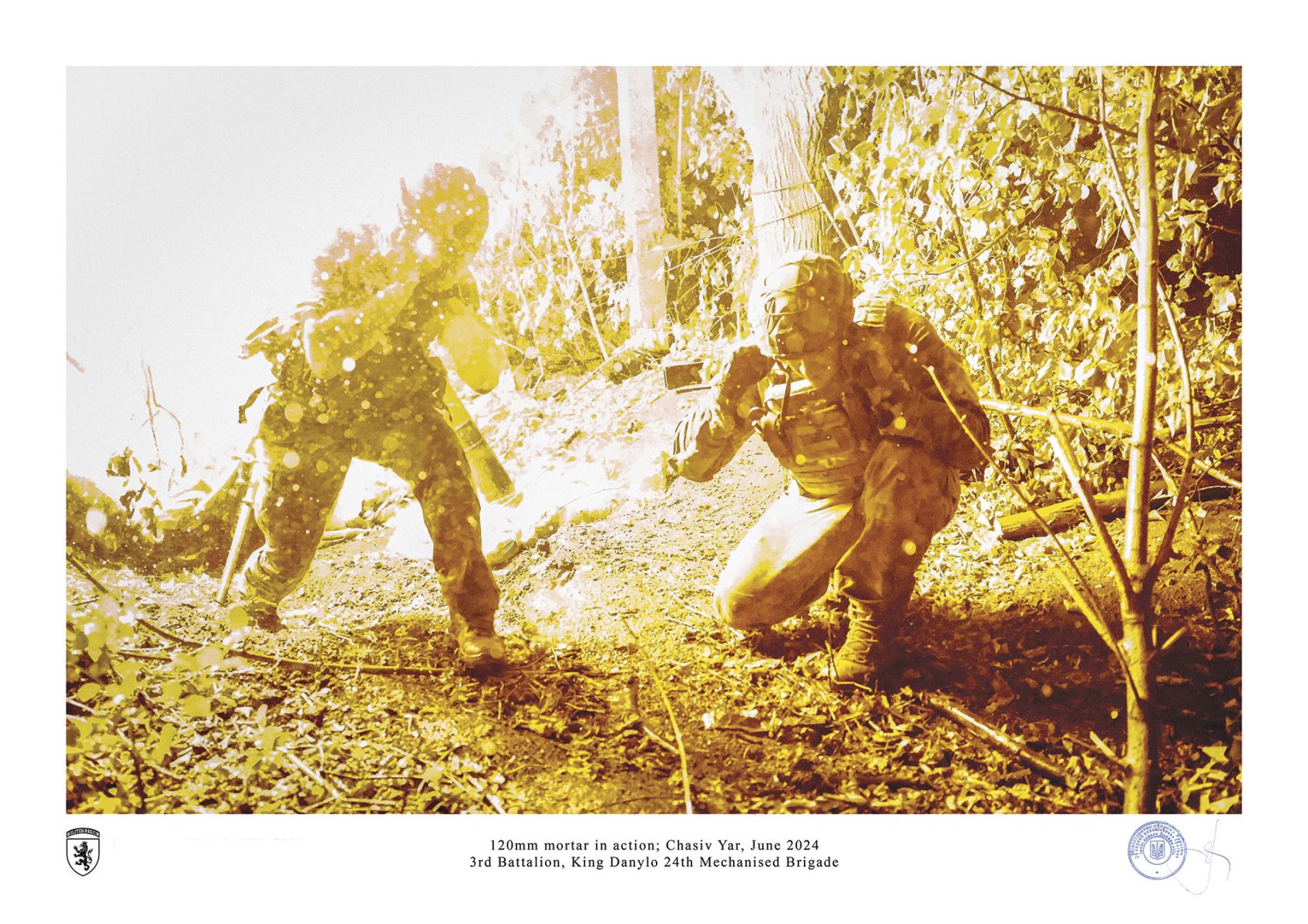 120mm mortar in action; Chasiv Yar, June 2024 by ivan petrychak