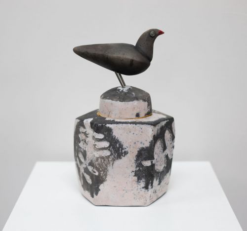 hexagonal box with bird on lid | chris barnes