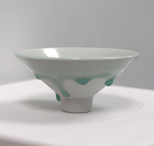 celadon & turquoise bowl III by Peter humpherson