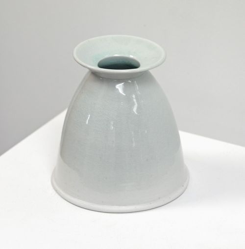 celadon bottle vase by peter humpherson