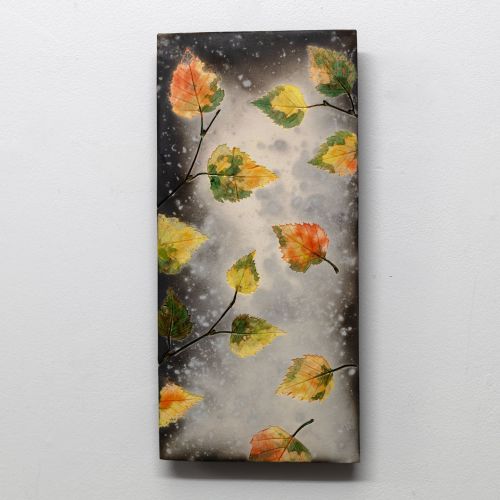 falling birch in autumn by helen michie