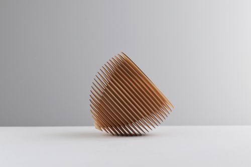 Small Rust Orange Floating Bowl by nicholas lees