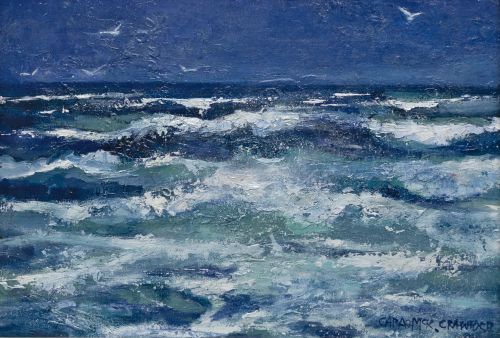 restless seas, Ardnamurchan point by Cara Mckinnon Crawford