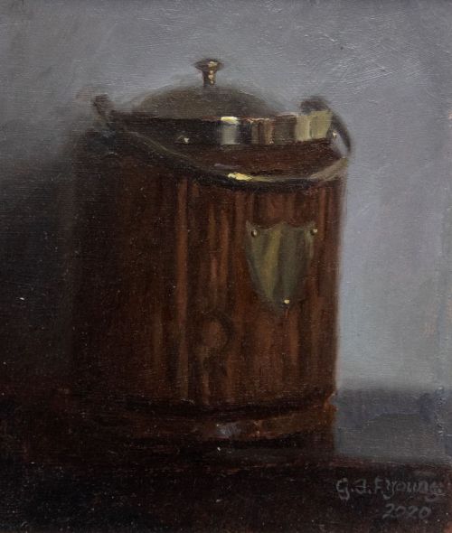 antique biscuit barrel I by gavin young
