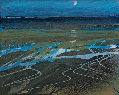 moon rising over arisaig by william reid