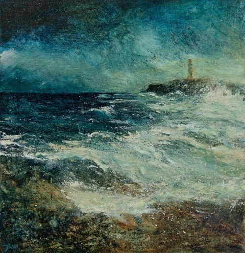 storm at ardnamurchan point by jim wright