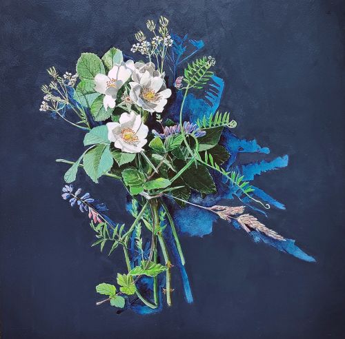 votive offering no.142, white field rose by kirsty lorenz