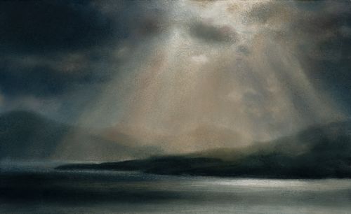 advancing light, a view of loch sunart by matthew draper