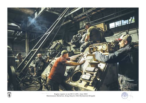 Engine repairs to an M113 APC, June 2024 by ivan petrychak