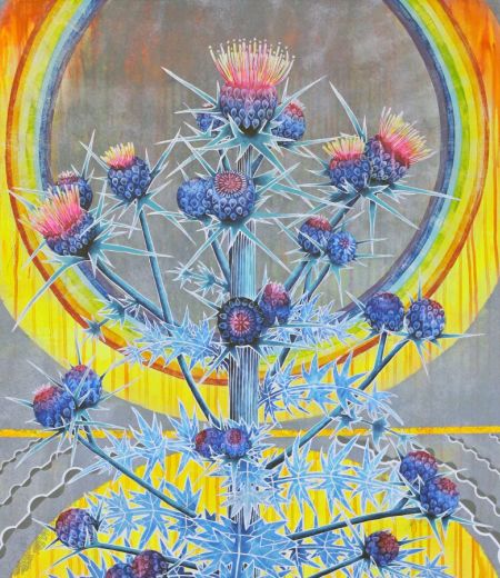 detail from cirsium vulgare, ardnamurchan by kirsty lorenz