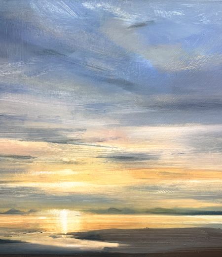 still evening, towards harris from skye by zarina stewart-clark