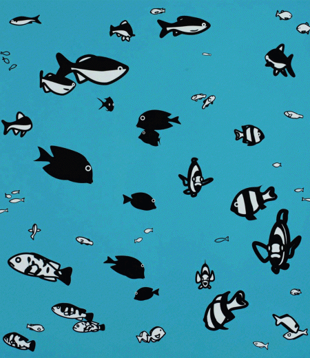 We Swam Amongst the Fishes | Julian Opie
