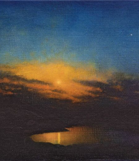 January sunset, with jupiter by michael corsar