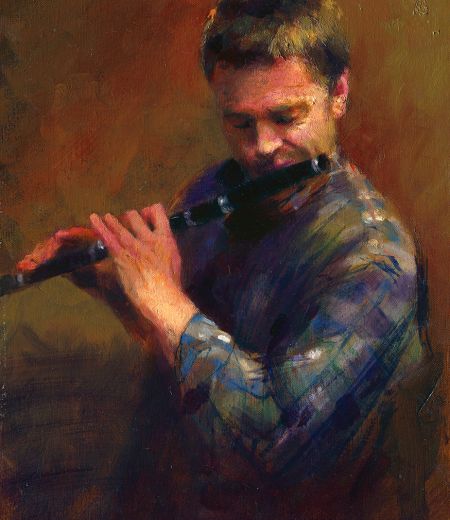 The Wooden Flute Player
