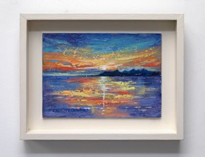 days end, sundown over eigg and rum by cara mckinnon crawford