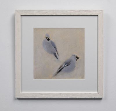a pair of waxwings by ruth o'dell