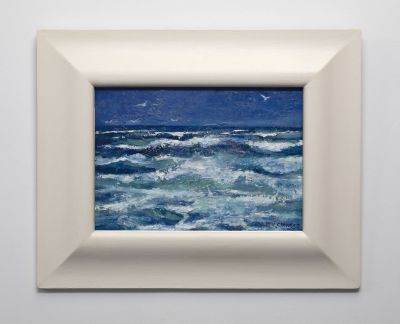 restless sea, Ardnamurchan point by Cara Mckinnon Crawford