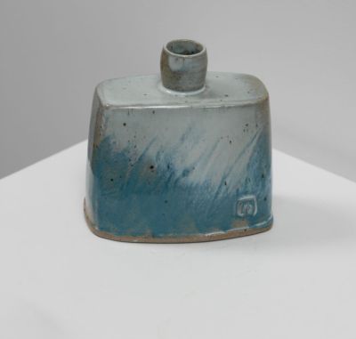 turquoise bottle vase by Peter humpherson