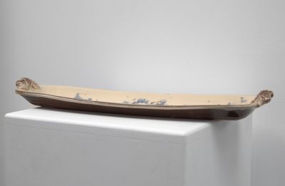 long bluebell oblong platter by michelle lowe