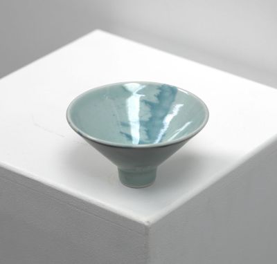 celadon & turquoise bowl I by Peter humpherson