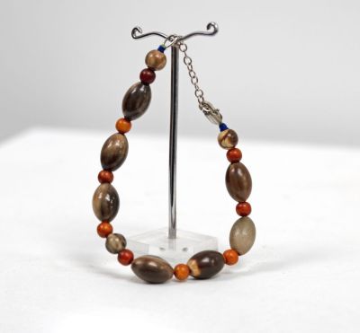 Scottish stag horn and tagua nut bracelet by nicoletta George
