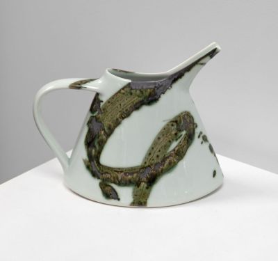 large oval splash jug by tricia thom