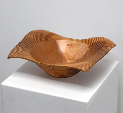 ribbed platter by john hodgson