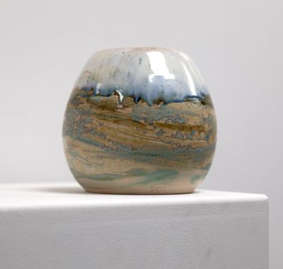 glimmer moon jar i by pam matthews