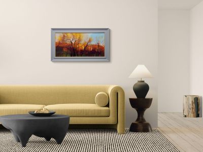 winter evening trees by andrew sinclair