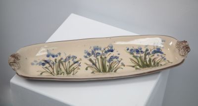 long bluebell oblong platter by michelle lowe