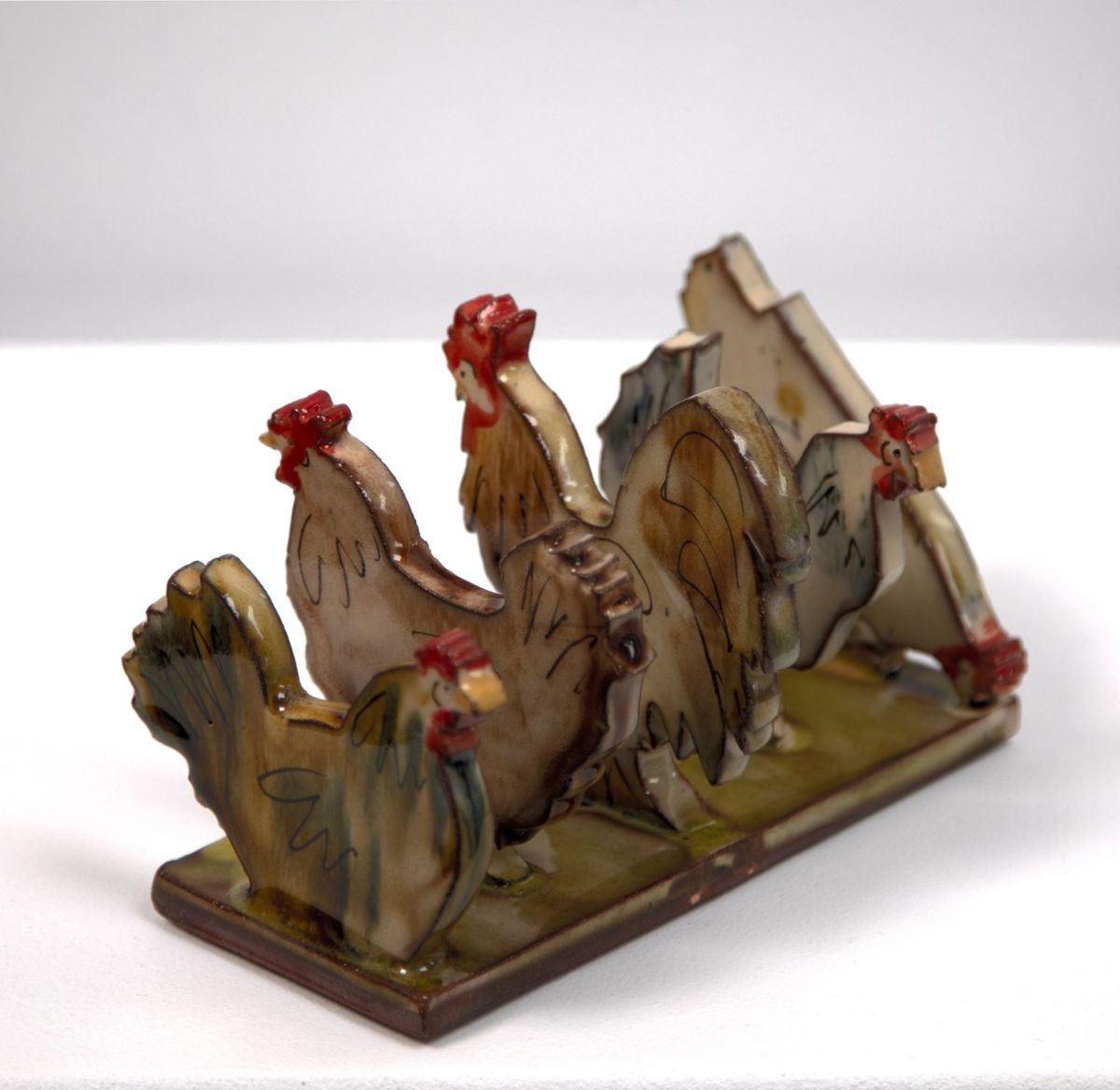 chickens toast rack II by michelle lowe