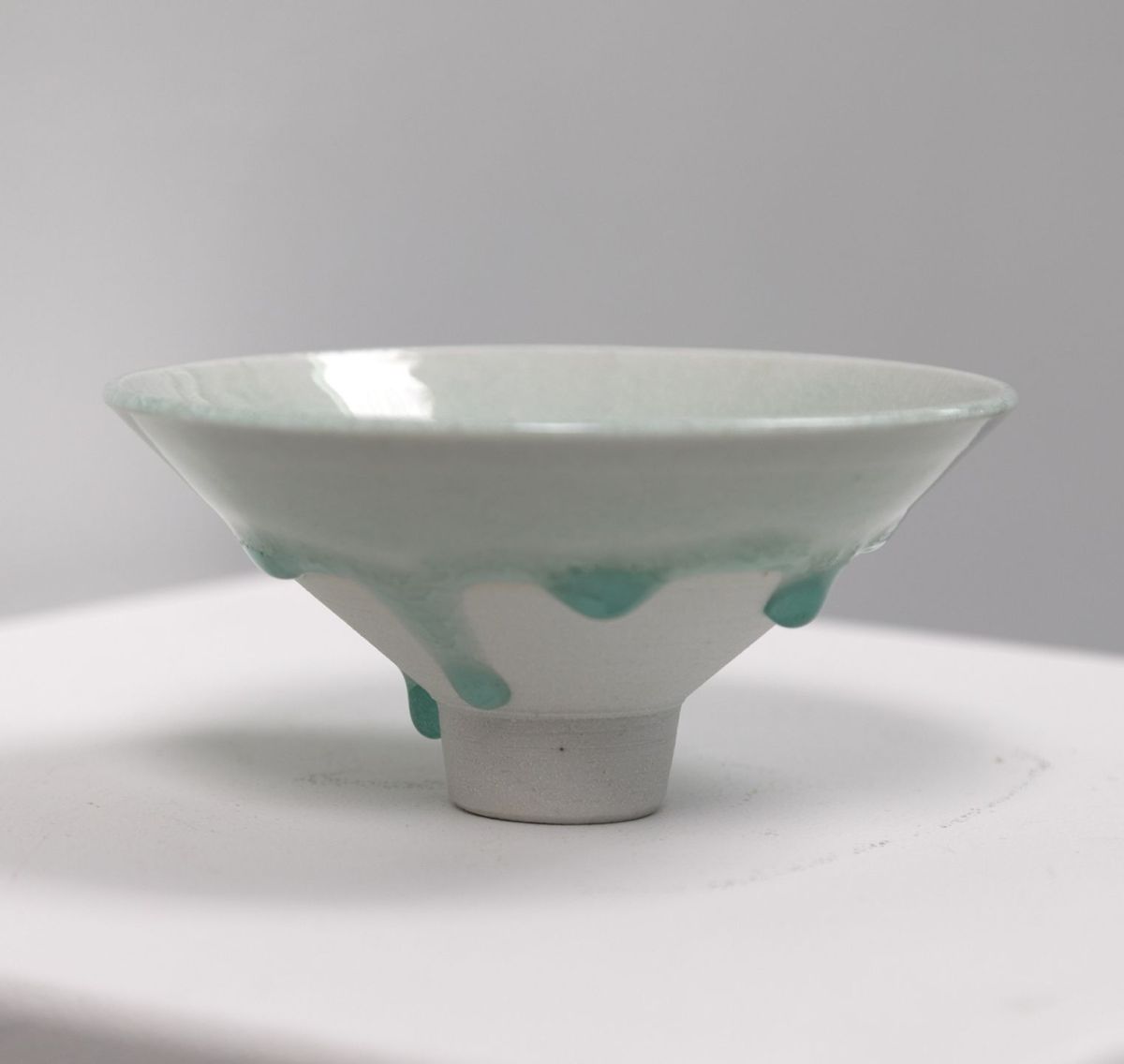 celadon & turquoise bowl III by Peter humpherson