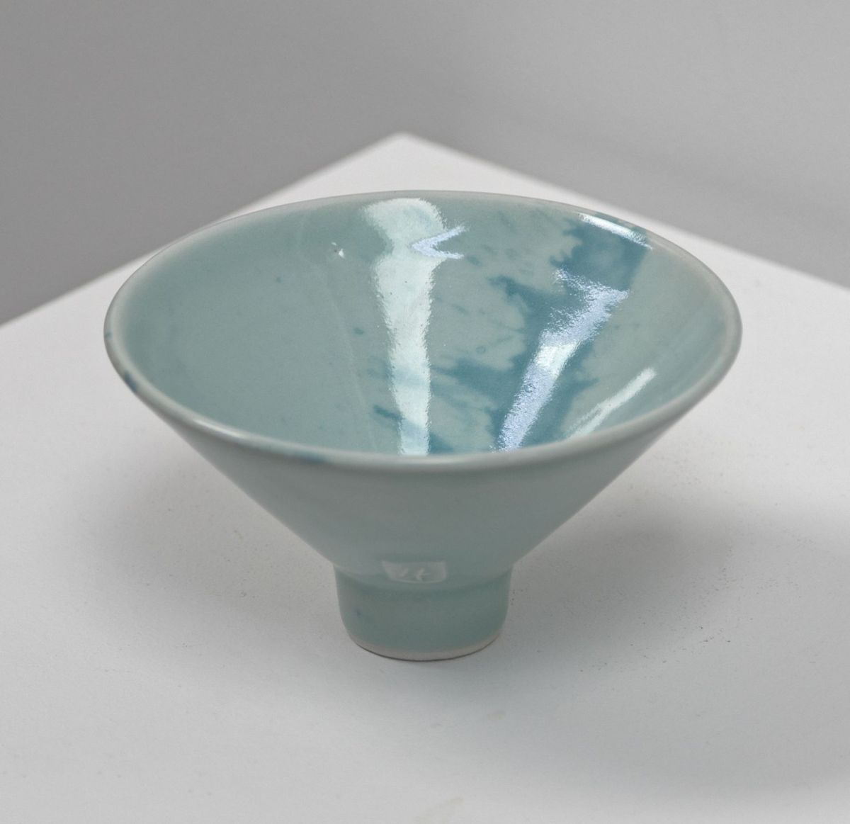 celadon & turquoise bowl I by Peter humpherson