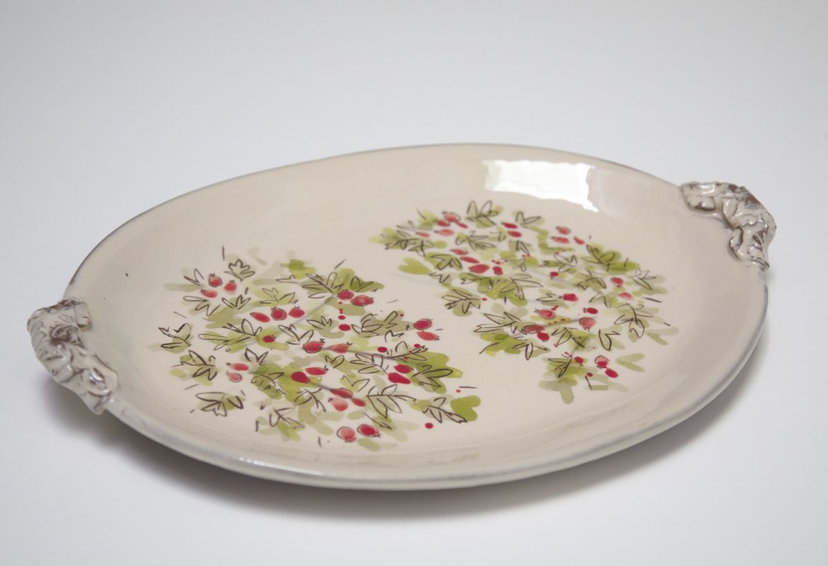 hawthorn oval platter by michelle lowe