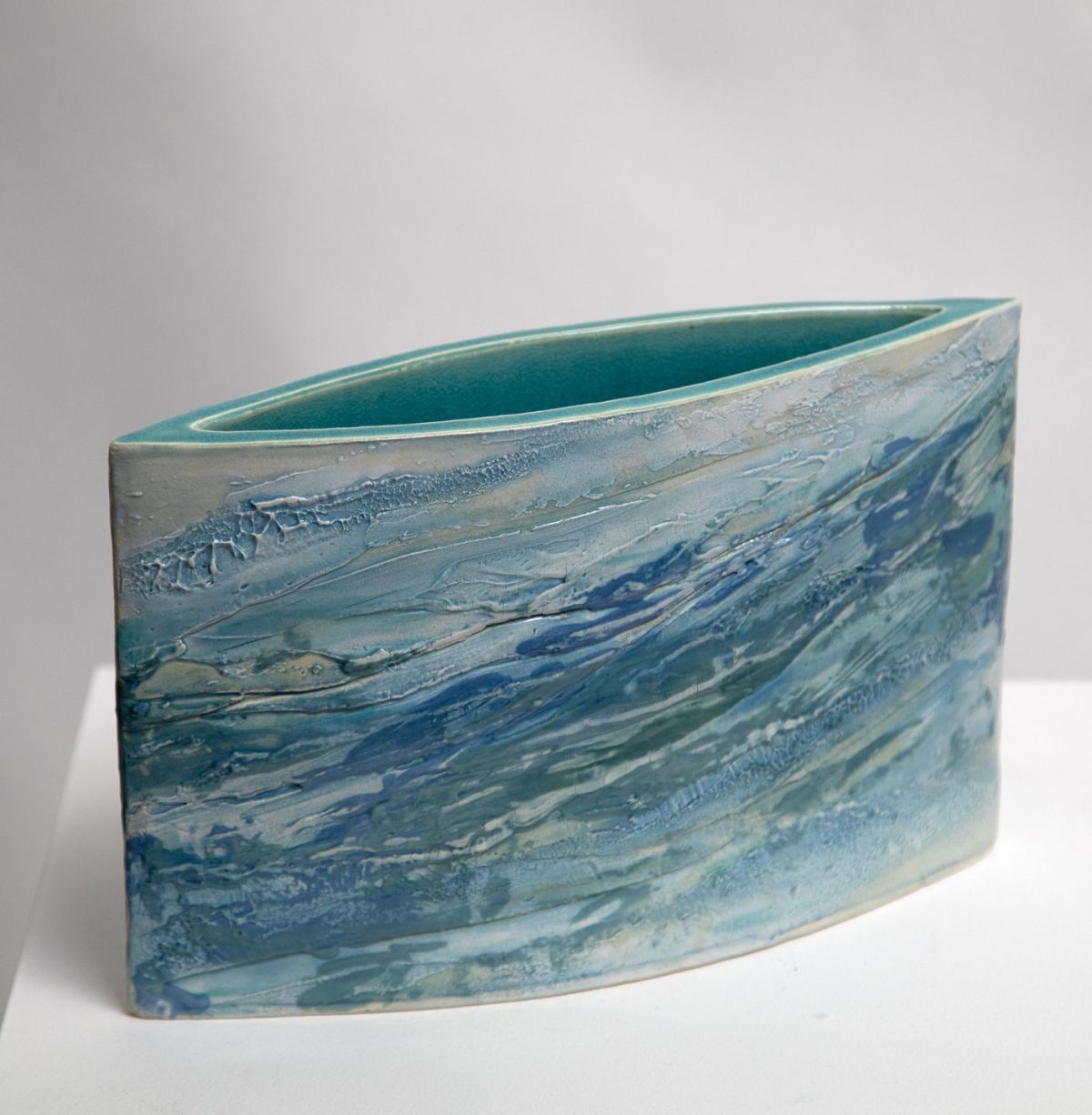 blue tideline vessel by helen michie
